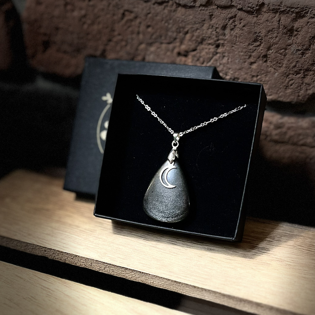 Z- Collier - obsidienne argenté - argent 925