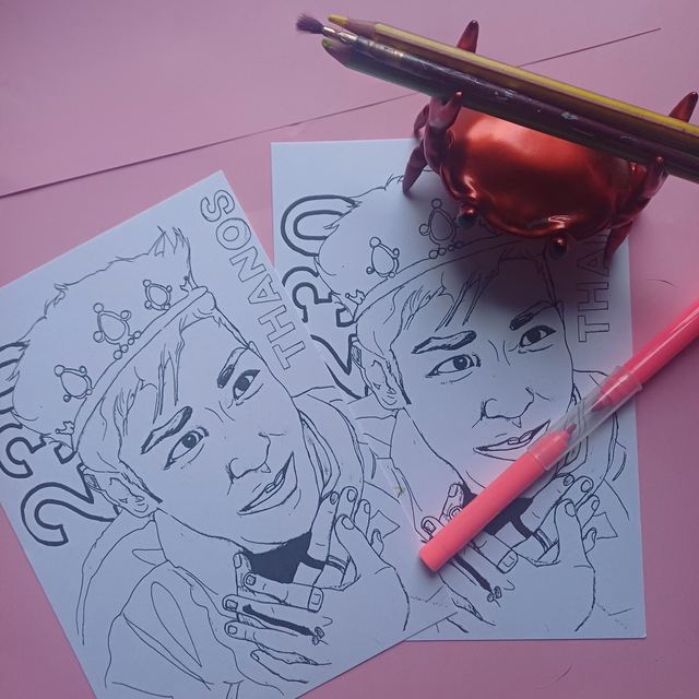 Portrait à colorier Thanos - A5