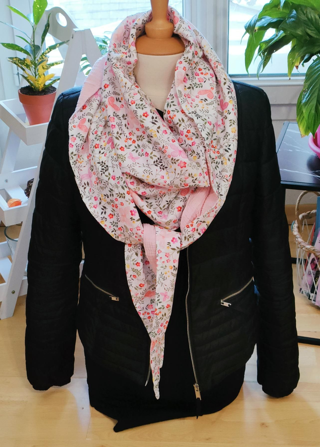 Chèche &quot;Douceur florale&quot;