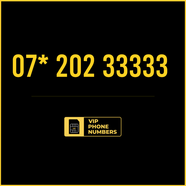 07* 202 33333 - VIP Gold Phone Number 
