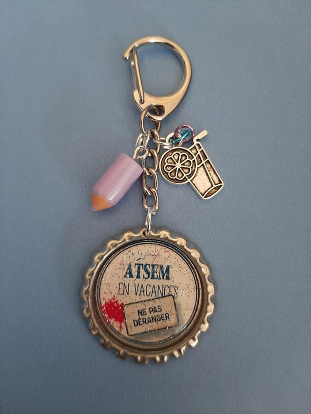 Accfun argenté ATSEM en vacances - mauve