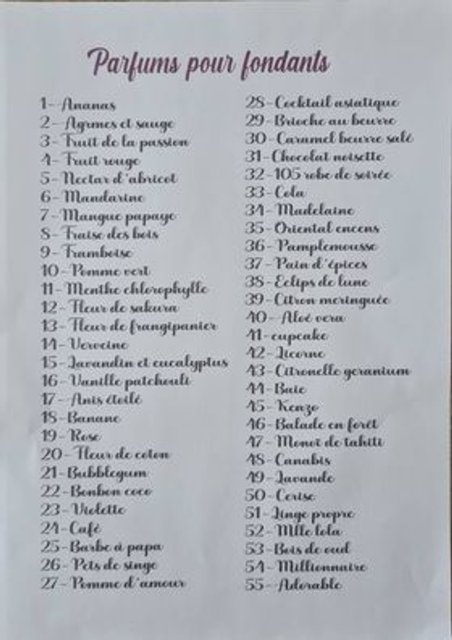 Fondants Parfumés en tablettes