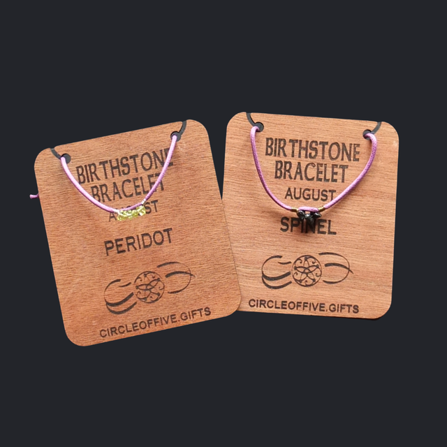 08 Birthstone Bracelet - August - Peridot / Spinel