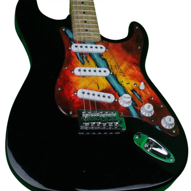Pickguard abstrait couleur feu