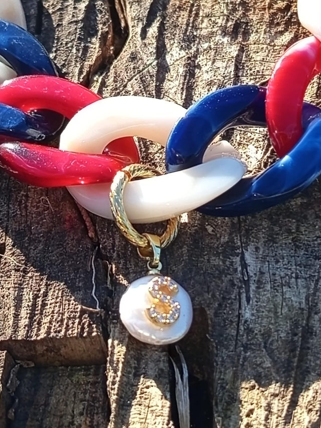 Bracelet gros maillons en acrylique Fraans