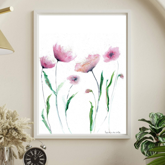 Poppies in the Wild (Watercolour Print A4)