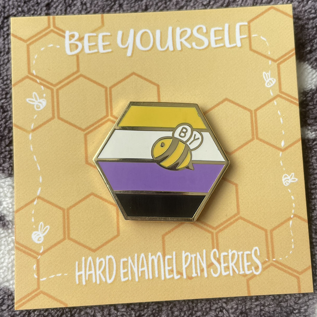NonBinary Bee Yourself Pin