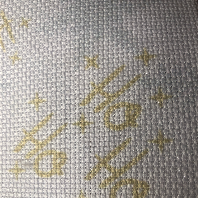 Piece of 14ct Aida HO HO HO