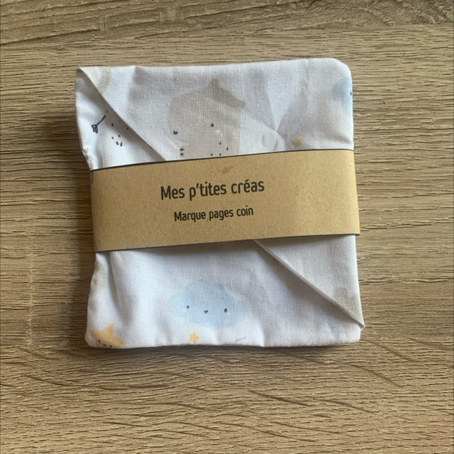 Marque pages coin en tissu