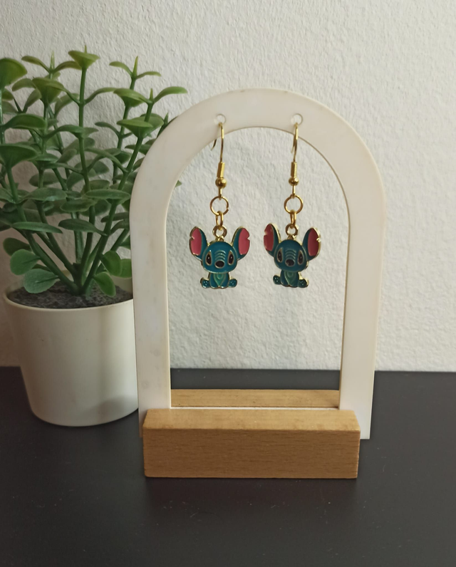 Stitch - Boucle d&#039;oreille bleu