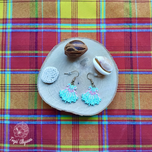 Coquille Rose et Turquoise