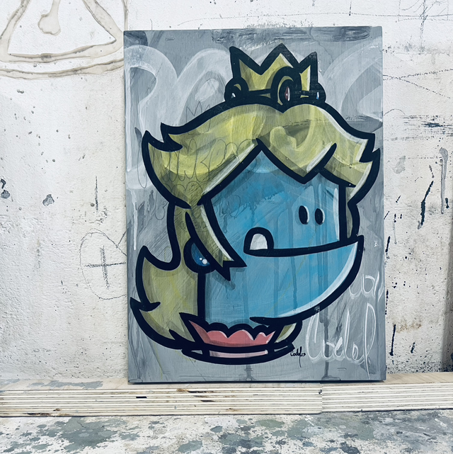 Peinture Monstre Bleu Peach