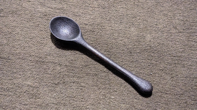 Black hardwood spoon