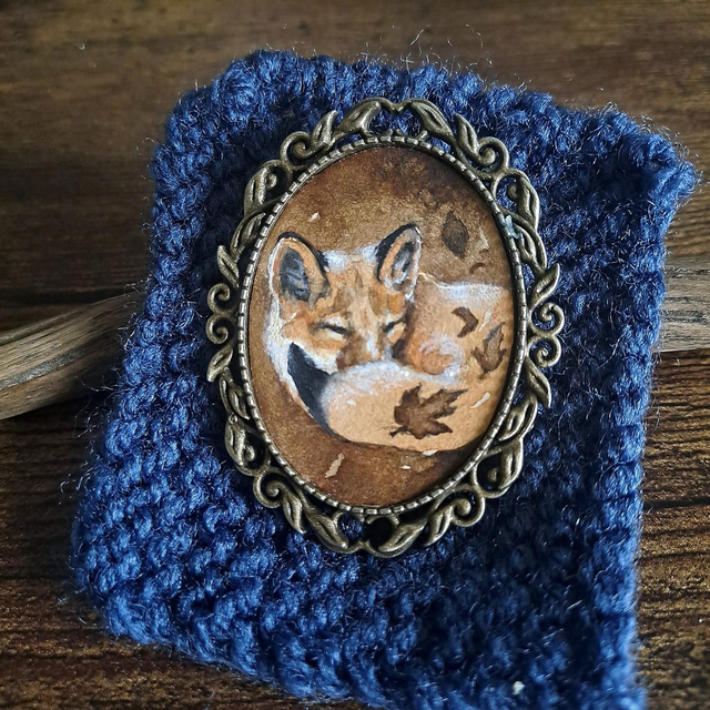 Broche Renard Zéphyr originale 
