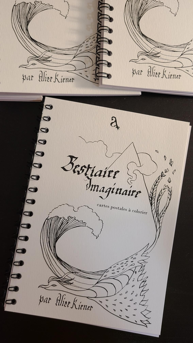 Bestiaire Imaginaire, cartes postales à colorier