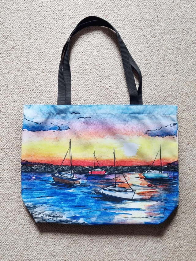 Rhos-on-Sea Breakwater tote bag