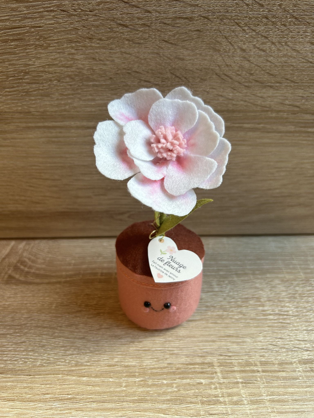 Pot "Nuage de fleurs" – Déco feutrine fait main