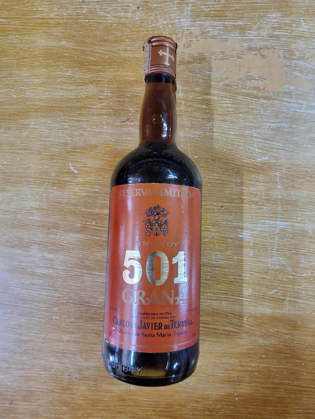 Brandy 501 Grana. Año 1978