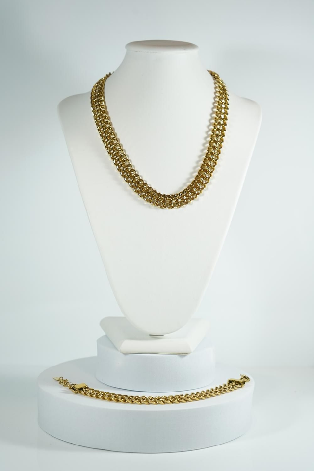 Parure de bijoux en acier inoxydable or 