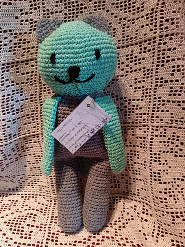 CHAT Debout Vert/Gris