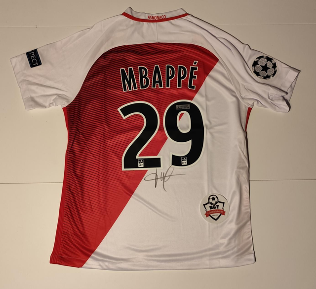 Gesigneerd AS Monaco Shirt – Kylian Mbappé