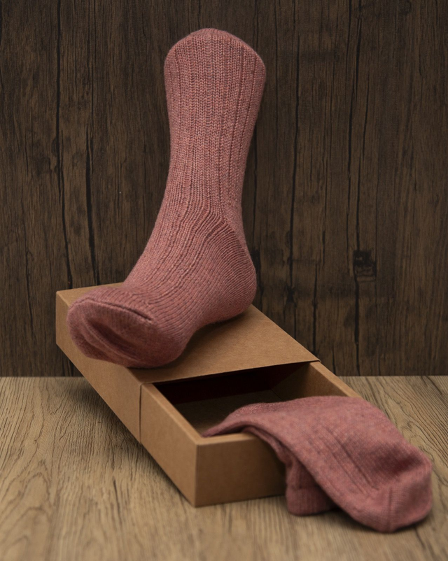 Handmade cashmere socks