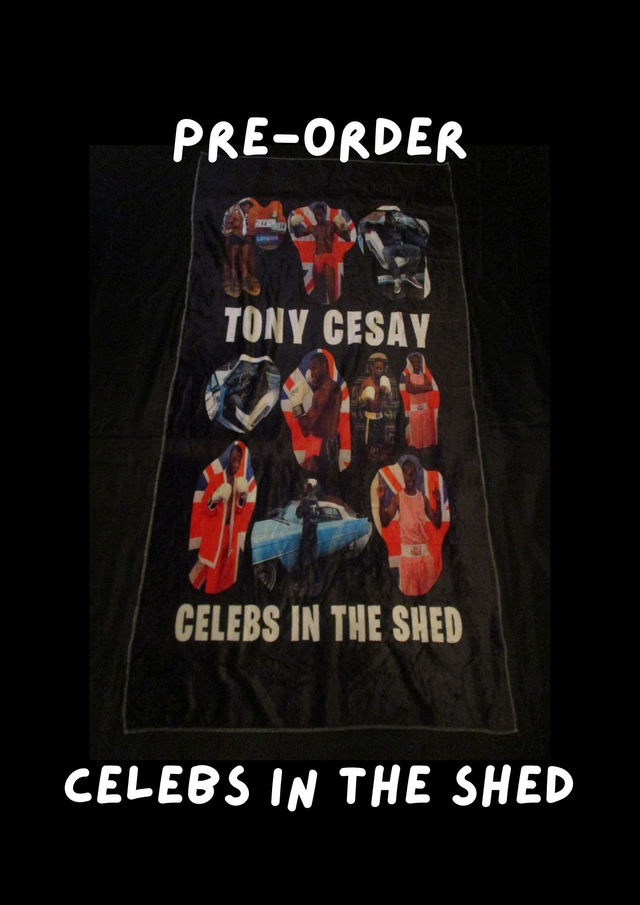 Tony Cesay ABA Champion Boxer Picture BLACK Blanket (WHITE Bubble Logo)(75cm x 150cm) 