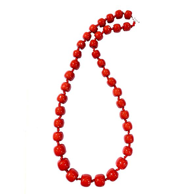 Collana lunga in pasta di corallo