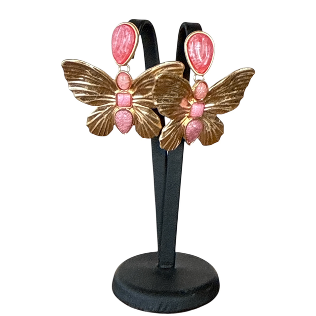 Orecchini farfalla con pietre 26CC-24