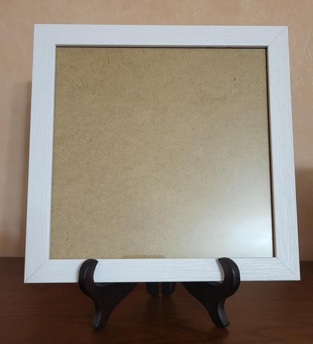 Cadre blanc pour aquarelle 20 x 20 cm