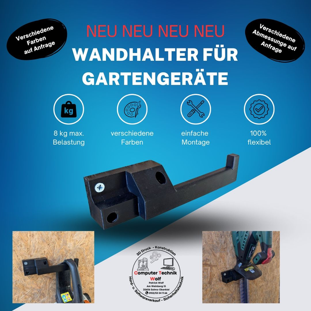 Wandhalter/Kettensägenhalter/Gartengeräte/Heckenscherenhalter