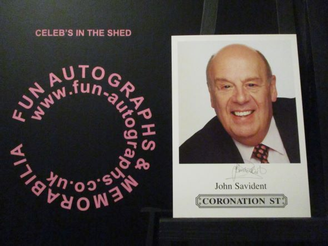 John Savident (Fred Elliott) Original Coronation Street Pre-Print Cast Card (2)