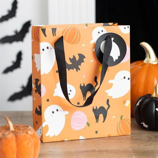 23cm Sweet And Spooky Ghost Print Gift Bag