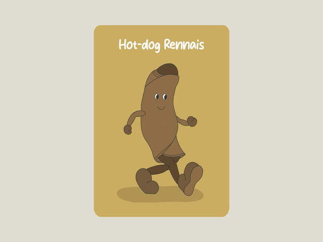Carte postale " Hot-dog Rennais "