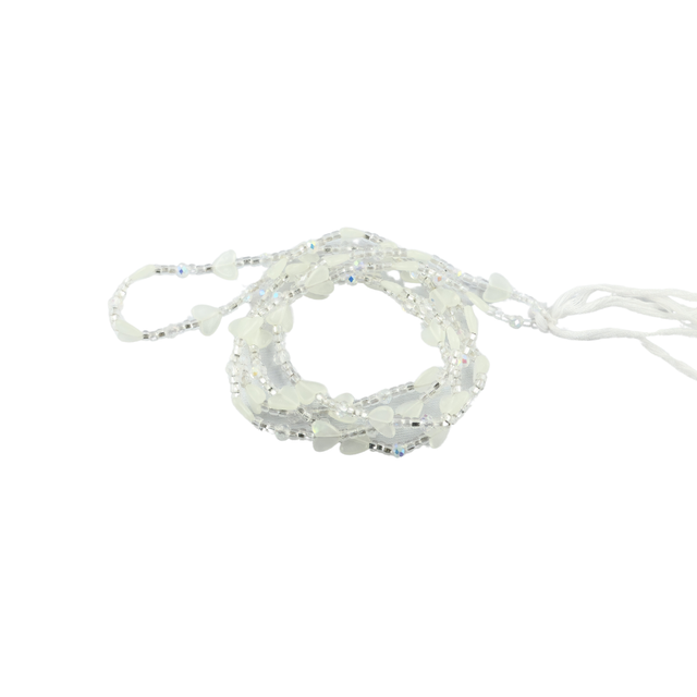 Waist Beads Glow in the Dark "Clear Heart" 