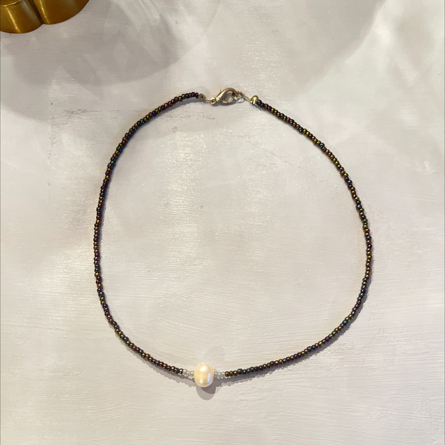 Echte Perle mit Glasperlen 