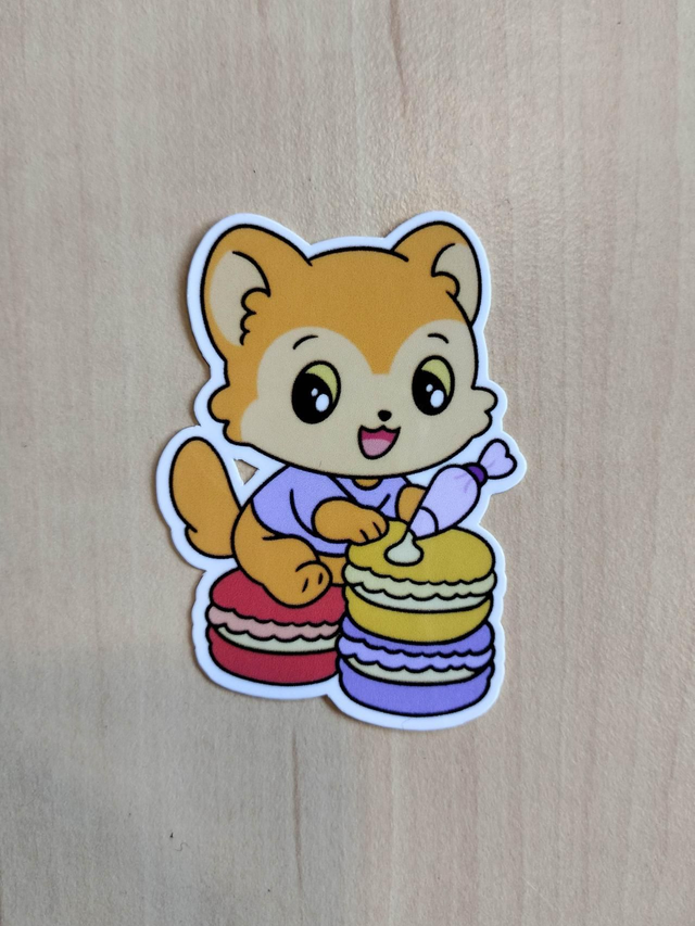 Foxy le renard et ses macarons