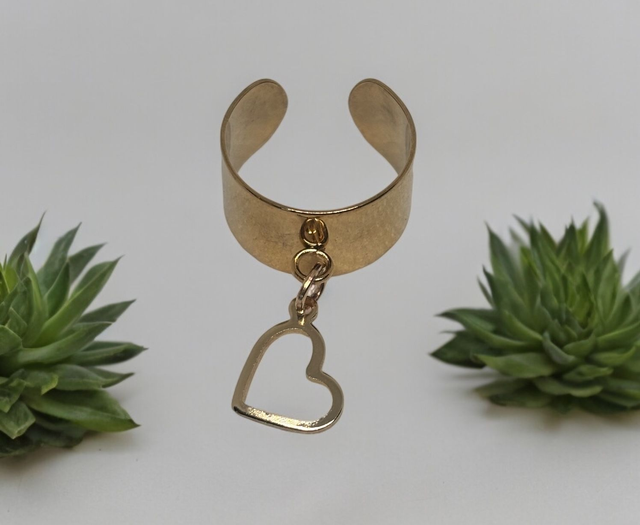 Bague pampille coeur