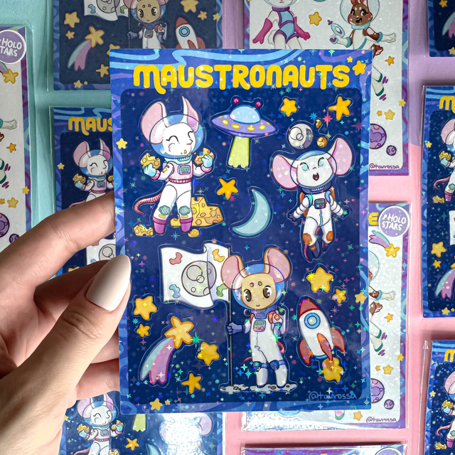 Maustronauts sticker sheet (paket nalepk)