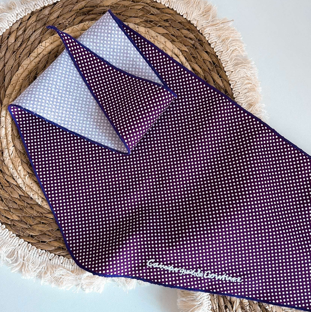 Foulard bandana Pois violet