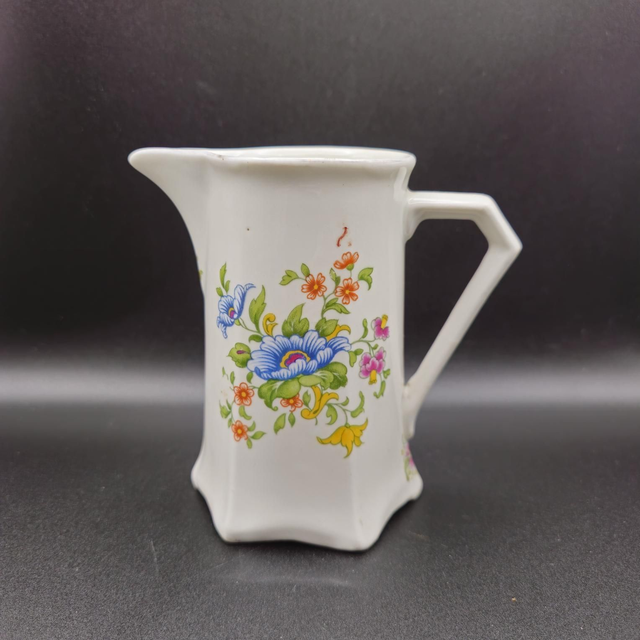 Cremier/Pot à lait décor floral années 1950