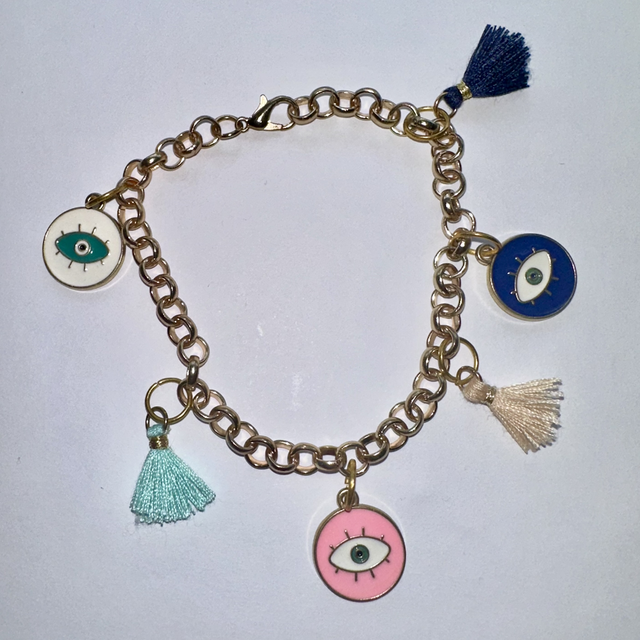 Evil Eye Tassel Bracelet