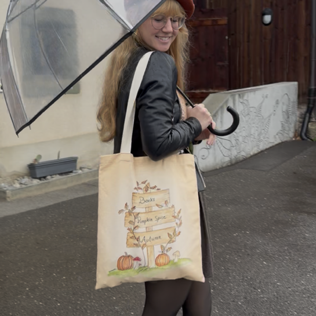Tote bag "plaisirs d'automne"