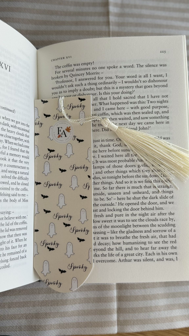 Marque-page cartonné, Collection Halloween Town, Spooky