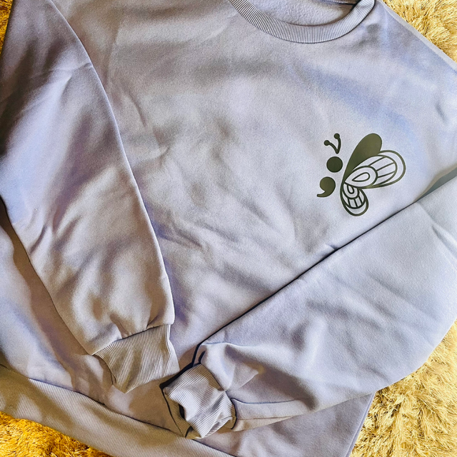 Mental Health Butterfly Oversized Sweatshirt