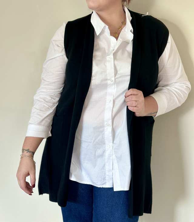 Gilet long sans manches 