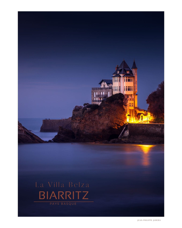Affiche photo – La Villa Belza de nuit à Biarritz – Pays Basque
