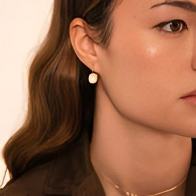 Boucles Dormeuses en acier doré & Cristal Swarovski | JET