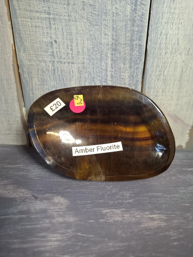 Amber/Purple Fluorite Bowl