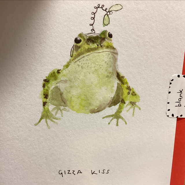 Christmas Blank Inside Frog - Gizza Kiss BI